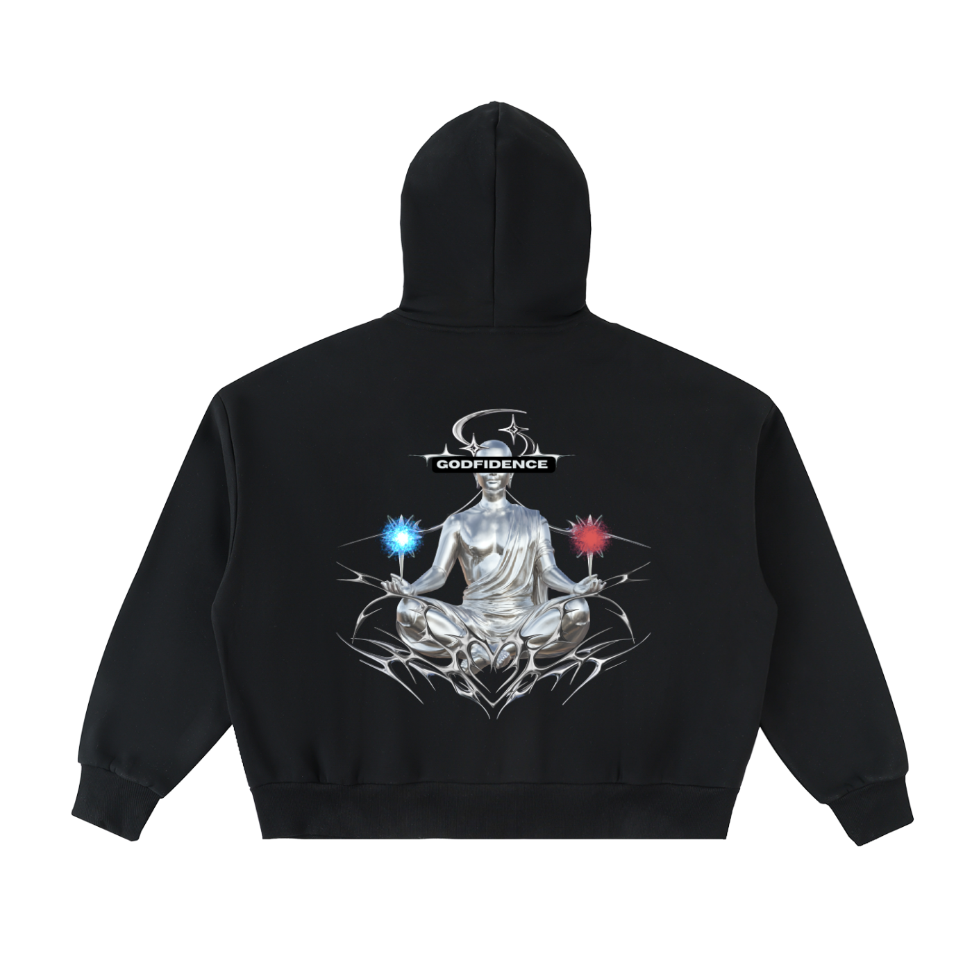 GODFIDENCE Full-Zip Boxy Hoodie